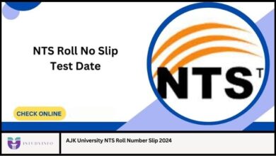 AJK University NTS Roll Number Slip