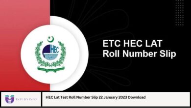 HEC Lat Test Roll Number Slip 22 January 2023 Download