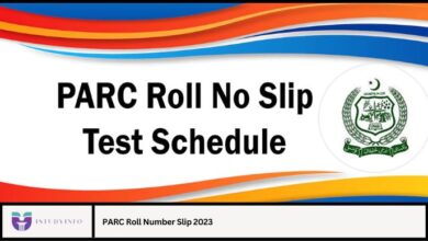 PARC Roll Number Slip