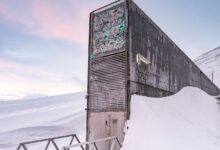 heavy secure vault door with digital security technology